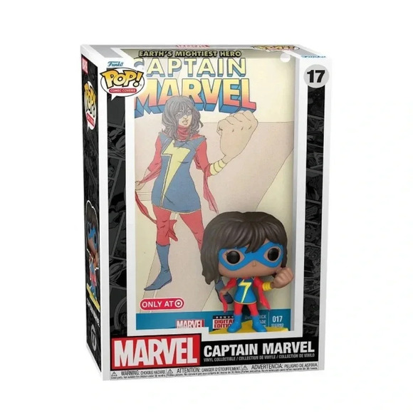NEW Funko Pop Captain Marvel Kamala Khan Figure #17 & XL Pop T-Shirt Bundle - Picture 4 of 6
